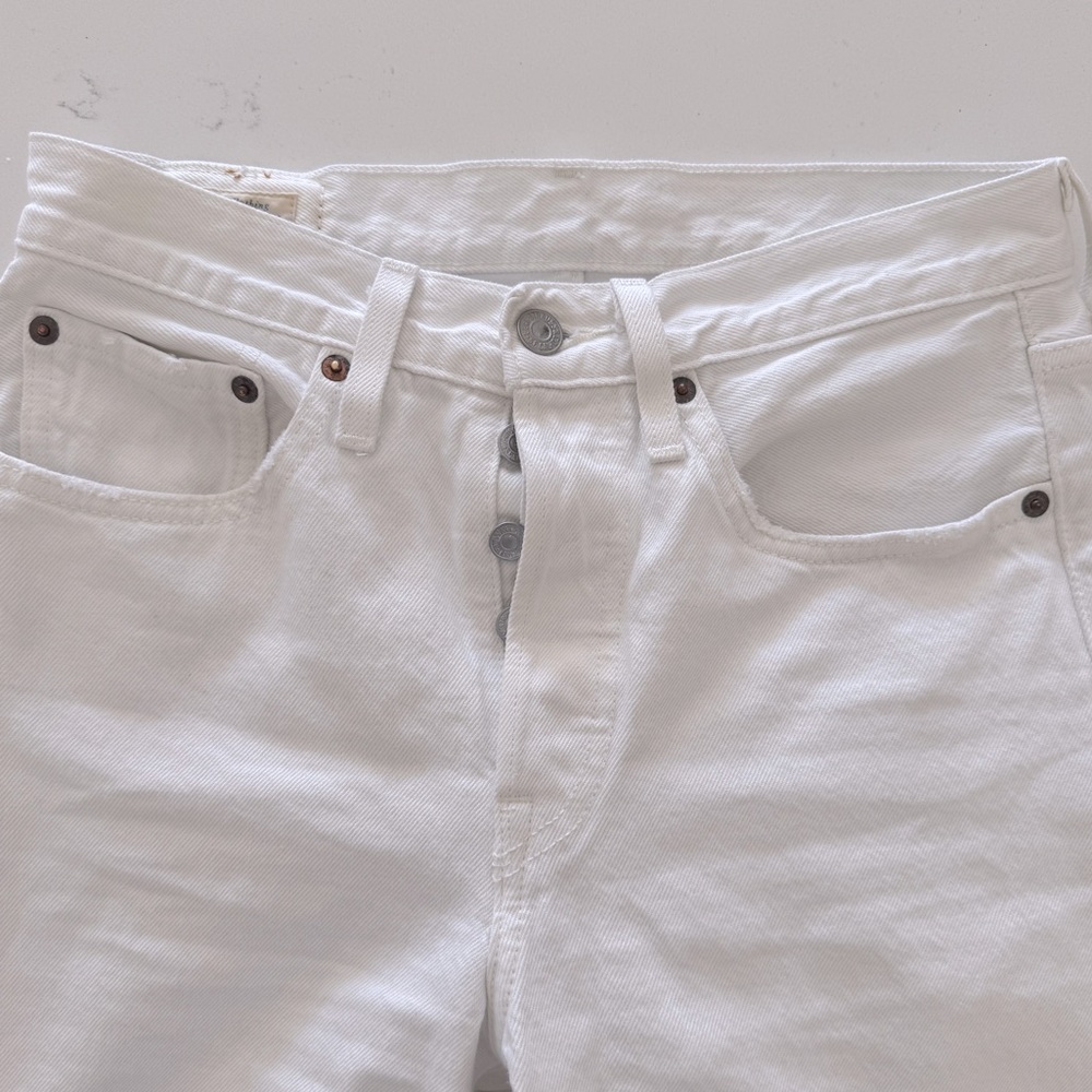 Levi's 501 S Skinny White Denim Jeans W26 L28
